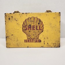 Vintage Shell Oil Company First Aid Kit Newark NJ USA