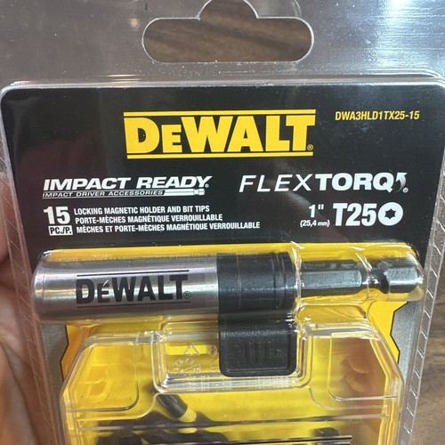 DeWALT 15 piece Locking Magnetic Holder and Bit Tips T25 1" Impact Ready - Picture 3 of 6