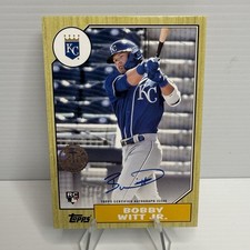 2022 Topps Series 2 Bobby Witt Jr RC 1987 35th anniversary Auto #87BA-BW
