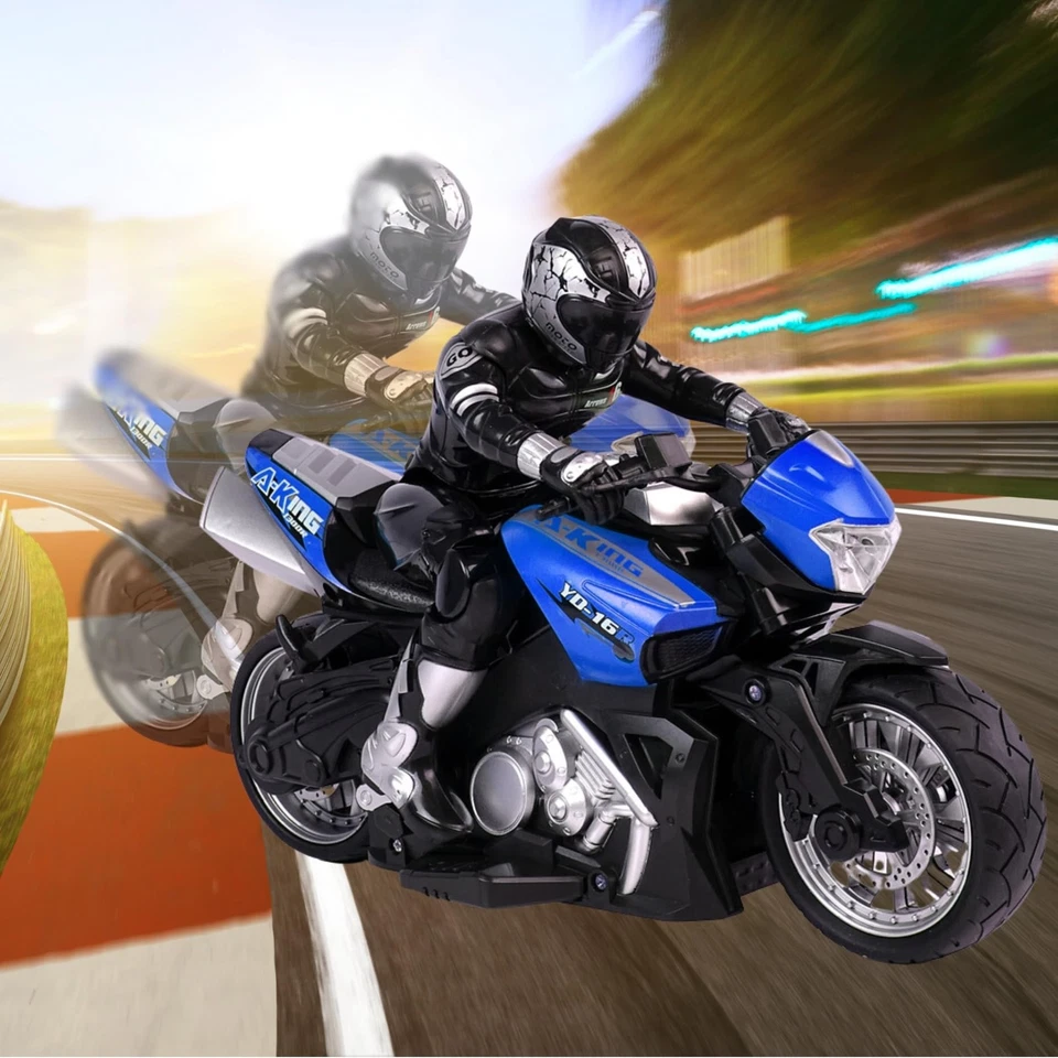 2.4G 遥控遥控特技摩托车带骑行人偶,1:10 比例高 — 第 4/4 张图片