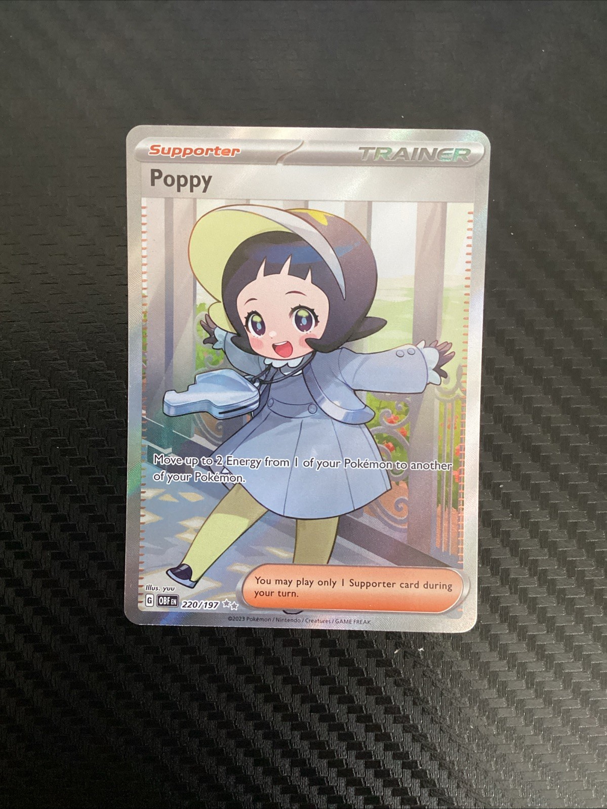 Pokémon Card Poppy 220/197 Obsidian Flames - Near Mint
