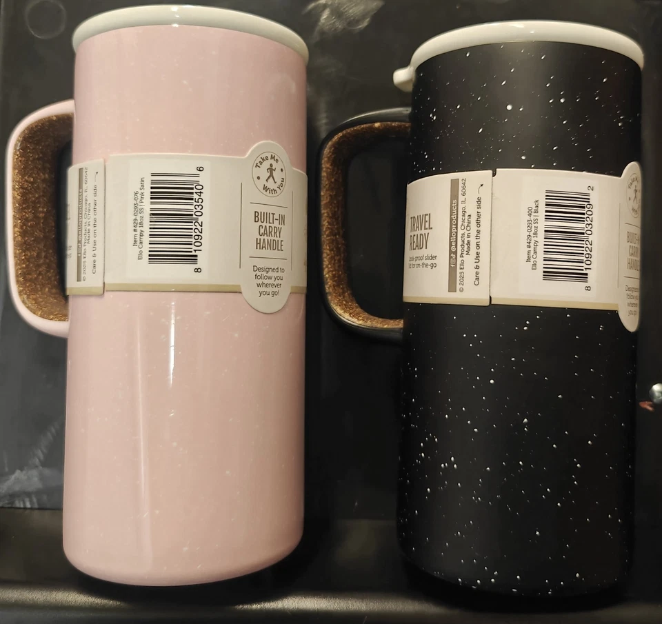 Ello Campy Vacuum Insulated Travel Mug with Leak-Proof Slider Lid Combo-2 18 Oz - Image 3 of 4