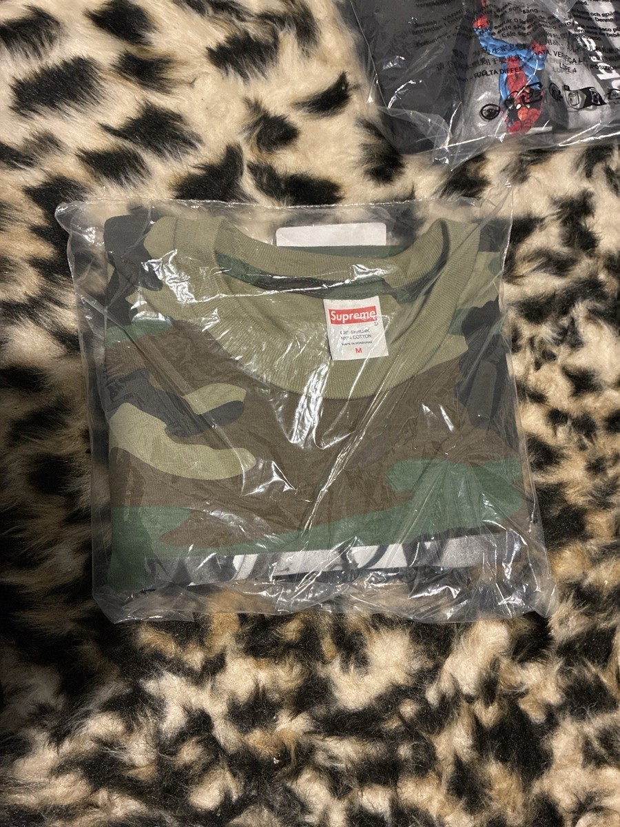 Supreme Spider-Man Tee Woodland Camo Men's Short Sleeve T-Shirt M