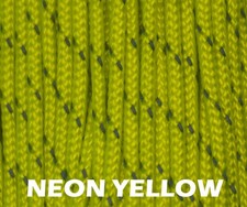 Reflective Neon Yellow - Type 1 95 Cord 1.59mm 100ft Nylon Rope - Made in USA