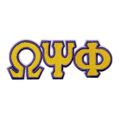Vintage Omega Psi Phi fraternity Patch. Embroidered. Iron On.  4''x1.75''