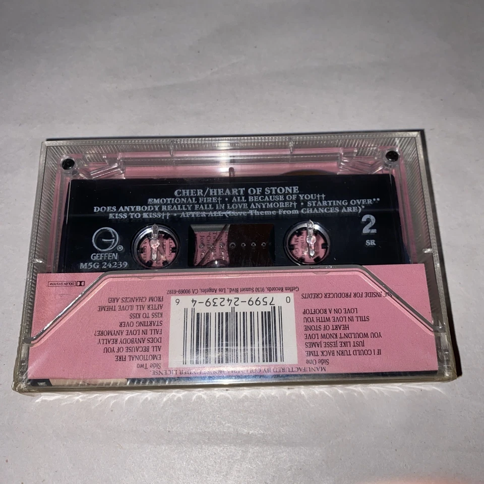 CHER - Heart of Stone (1989) Cassette Tape, Sealed - Image 3 of 4