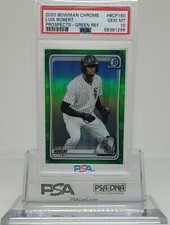 2020 BOWMAN CHROME LUIS ROBERT GREEN REFRACTOR SSP RC #45/99 PSA 10 POP 6 HOT!