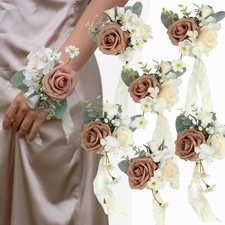 Dusty Rose Corsages for WeddingSet of 6Corsages for PromParty Prom Hand Flowe...