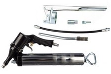 INGRASSATORE PNEUMATICO AD ARIA E MANUALE 400CC PISTOLA POMPA CON TUBI KIT 6 PZ