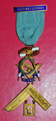 Freimaurer Past Master's Jewel Caslon Lodge No 6303 Silber WM PM