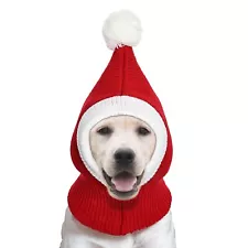 Christmas Dog Knitted Hat Dog Winter Hat Dog Ear Muffs for Cold Dog Crocheted...