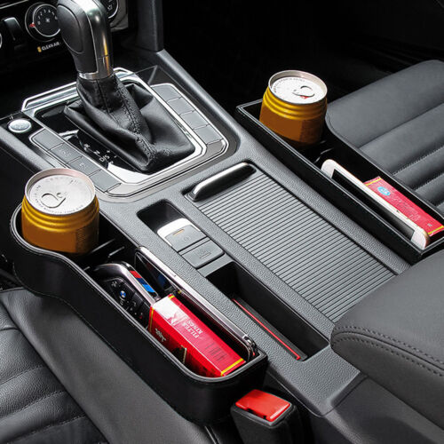 2PCS Car Seat Storage Box&Console Side Pocket Coin Phone Organizer Cup Holder AU - Picture 1 of 12