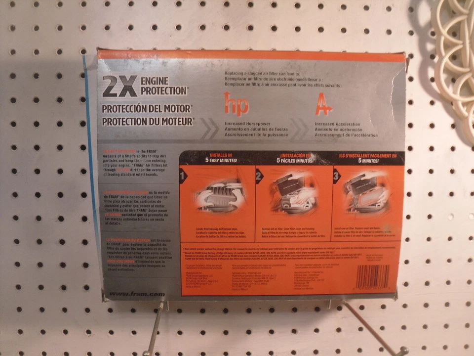 Filtro de aire protector extra marco CA10690 para Chevrolet Camaro 2010-2015 cierto modelo Foto 2 de 3