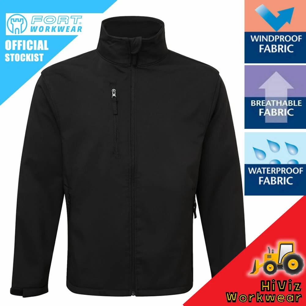Fort Soft Shell Fleece Lined Waterproof Windproof Jacket Mens Outdoor Work
Opens in a new window or 