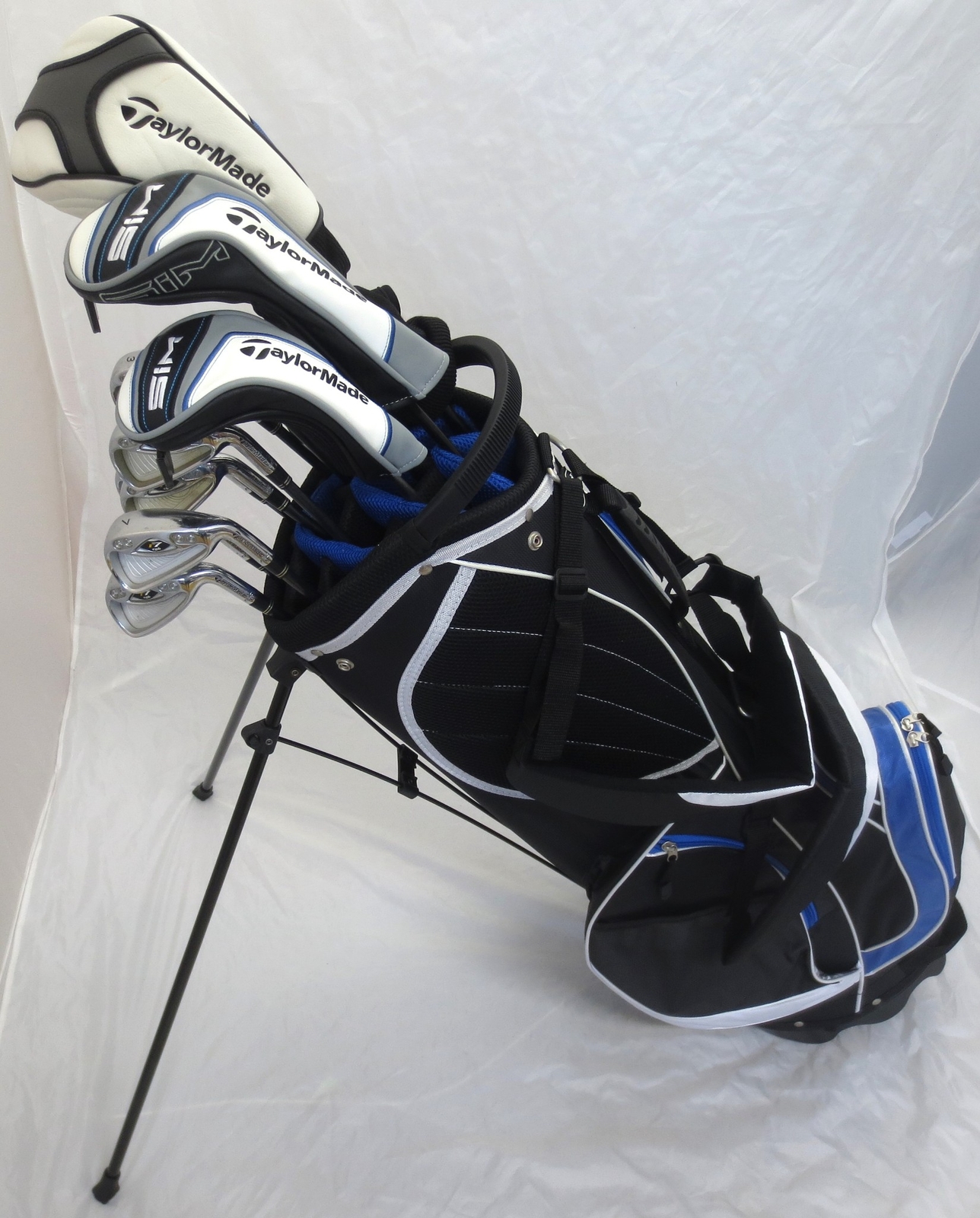 Mens TaylorMade Complete Golf Set Driver Wood Hybrid Irons Putter Stiff