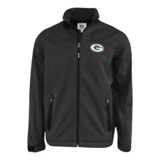 G-III Sports NFL Green Bay Packers Soft Shell Jacket Size L Fleece Lined Zipped