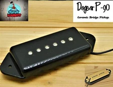 G.M. P90 DOG EAR BRIDGE PICKUP BLACK ALNICO 5 MAGNETS
