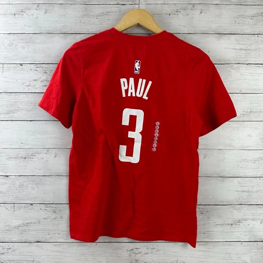 Lote 2 camisetas Nike NBA Rockets Chris Paul #3 manga corta jóvenes niños grandes rojas Foto 4 de 4