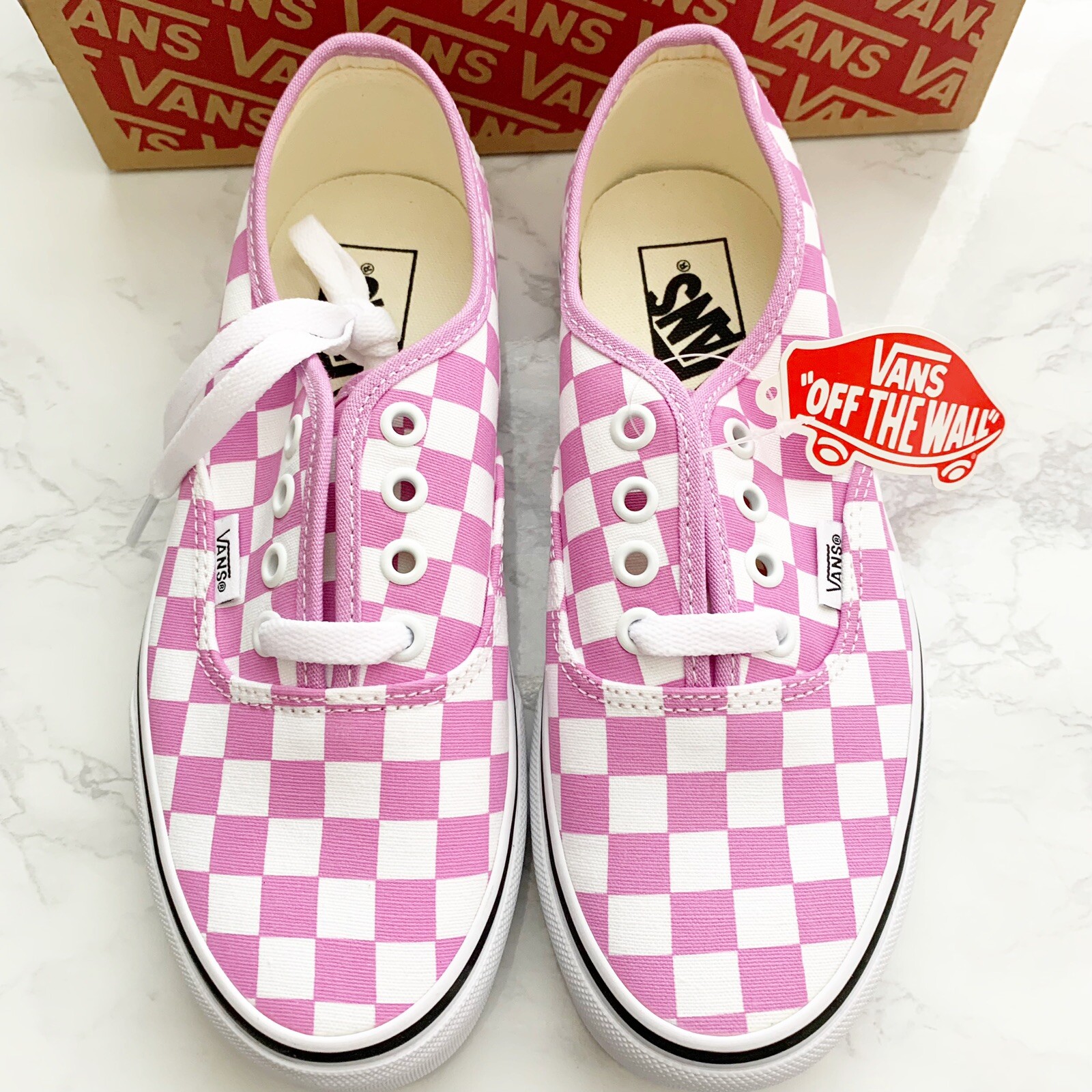 vans authentic checkerboard skate shoe