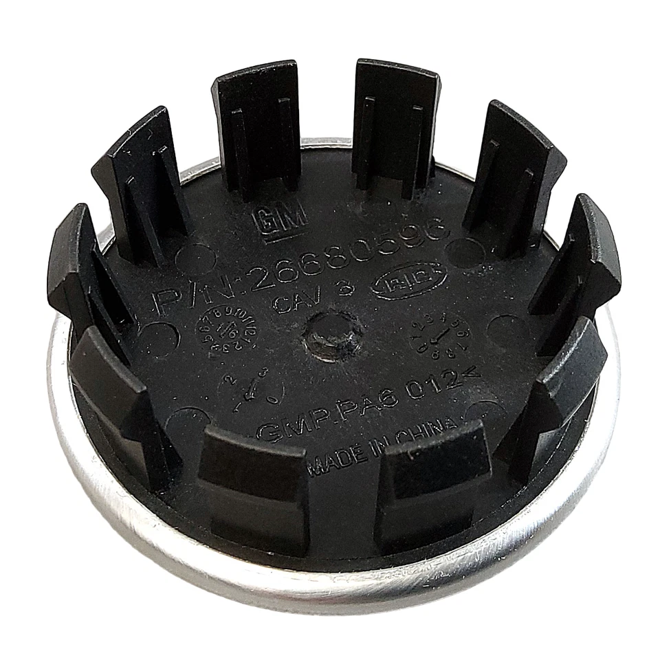 New Genuine GM Black / Chrome Wheel Center Cap Fits 17-19 Buick Cascada - Image 3 of 4