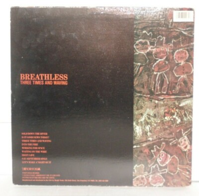 BREATHLESS Three Times And Waving 1987 LP 6th International