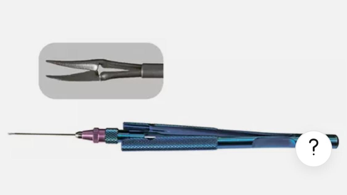 Titanium Curved Horizonal Scissors   Vitreoretinal  25 Gauge Original