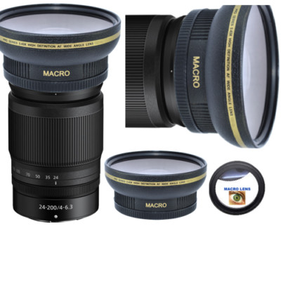 HD3 WIDE FISHEYE LENS + MACRO LENS FOR Nikon NIKKOR Z 24-200mm f/4-6.3 VR Lens