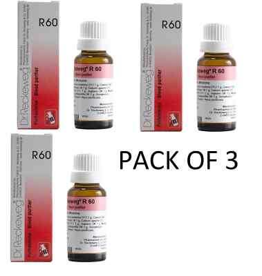 Dr. Reckeweg R60 Drops 22ml   Blood Purifier Drops (22ml, Pack of 3)