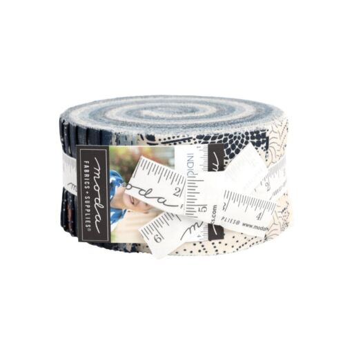 Moda INDIGO BLOOMING Debbie Maddy JELLY ROLL 40 strips Quilt FABRIC Blues - Picture 8 of 8