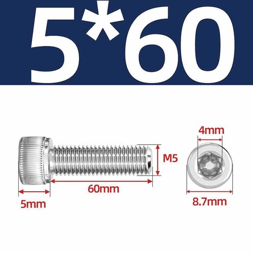 Hexagon Socket Head Bolts 316 Stainless Steel Hex Socket Head Screws M2 M3 M14 - Picture 68 of 203