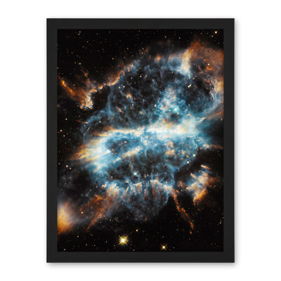 Hubble Space Planetary Nebula NGC 5189 Glowing Gas Clouds Framed Art Print 18X24