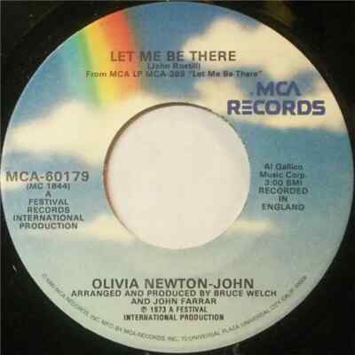 Olivia Newton-John I Honestly Love You / Let Me Be There Vinyl Single 7inch