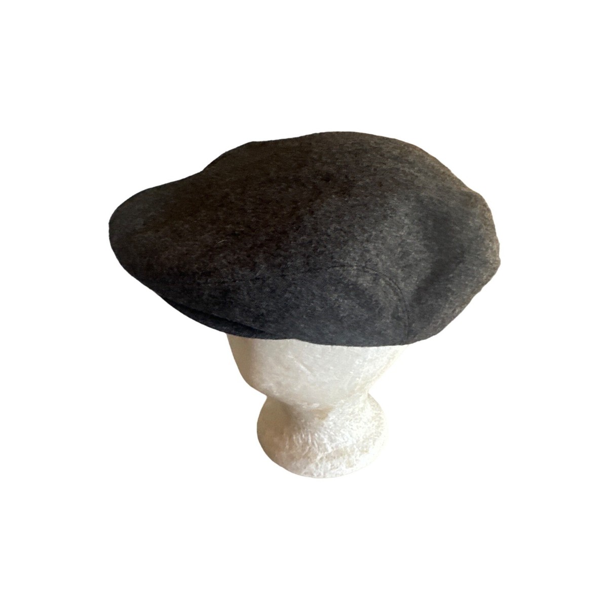 Perry Ellis Portfolio Gray Felt Wool Newsboy Driving Flat Cap Hat One Size