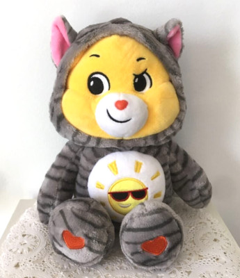 Unlock The Magic Funshine Bear In Gray Striped Cat Costume Stuffed Plush 13''