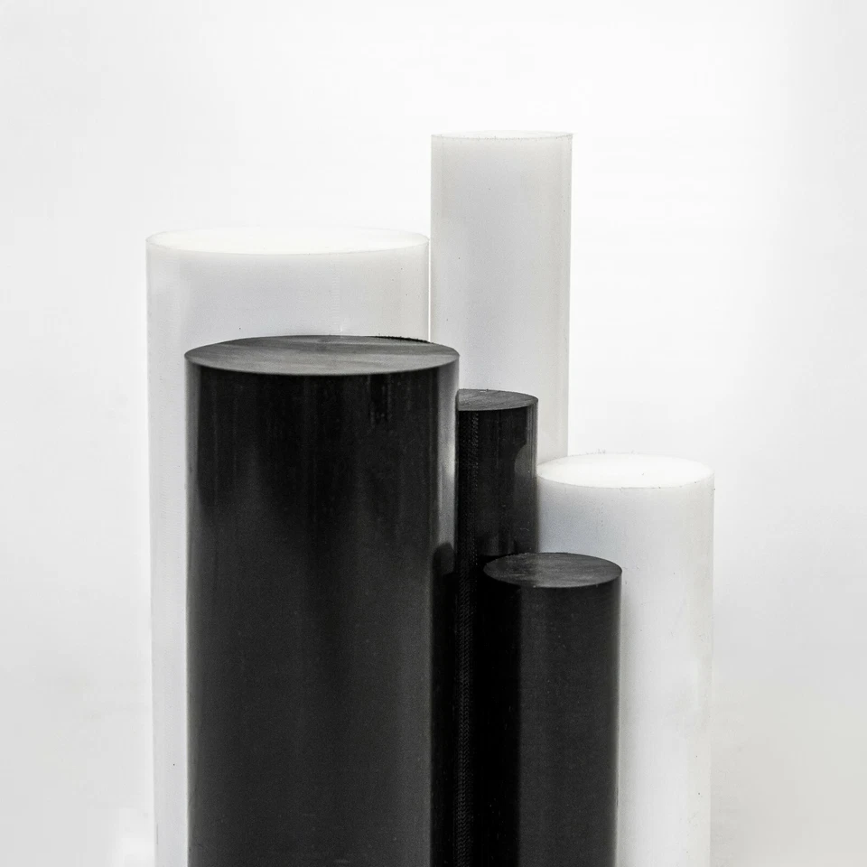 POM-C Rundstab Ø 6-150 mm Länge 1000 mm weiß/schwarz Vollmaterial Welle Stang - Bild 4 von 4