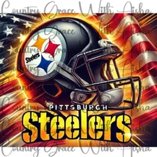 20oz Skinny Tumbler Sublimation Transfer Steelers Football Ready To Press