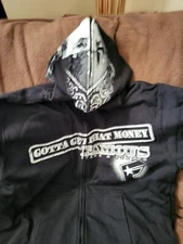 NEW WITHOUT TAGS FAMOUS STARS & STRAPS HOODIE BEN FRANKLIN GET MONEY Y2K MEDIUM