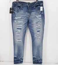 NWT Prps Jeans Men's 42 Cayenne Super Skinny Fit Mid Rise Stretch Light Indigo