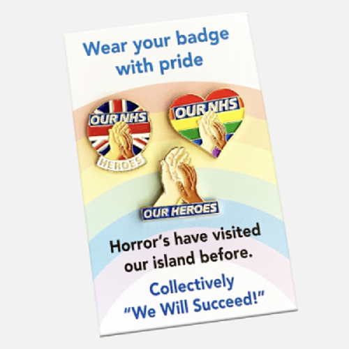 Our NHS and Key Worker 3 pin collection Metal and enamel lapel pin