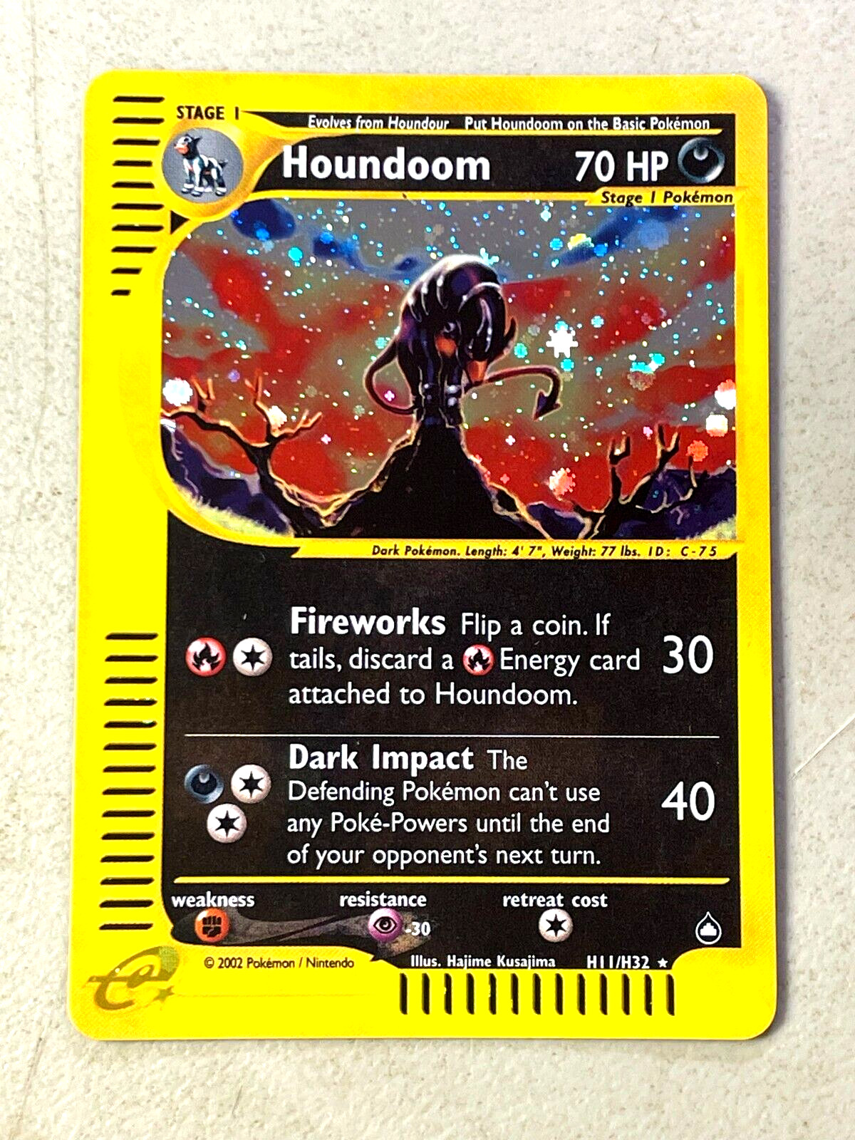 Houndoom H11/H32 Skyridge Holo Pokémon / NM-NM+/ Pokemon Card