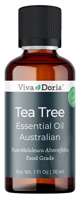 Viva Doria 100% Pure Tea Tree Essential Oil, Undiluted, Food Grade, 1 fl oz