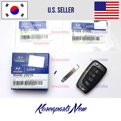 Keyless Entry Remote Control Folding Key 3 item  OEM  Hyundai Veloster 2019-2021