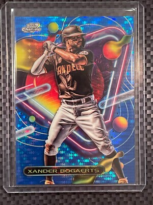 2023 Topps Cosmic Chrome Xander Bogaerts #49 Blue Moon Refractor /99 Padres