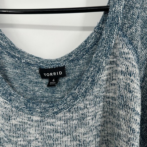 Torrid leichtes Sweatshirt Langarm grau türkis Größe 4XL - Bild 5 von 5