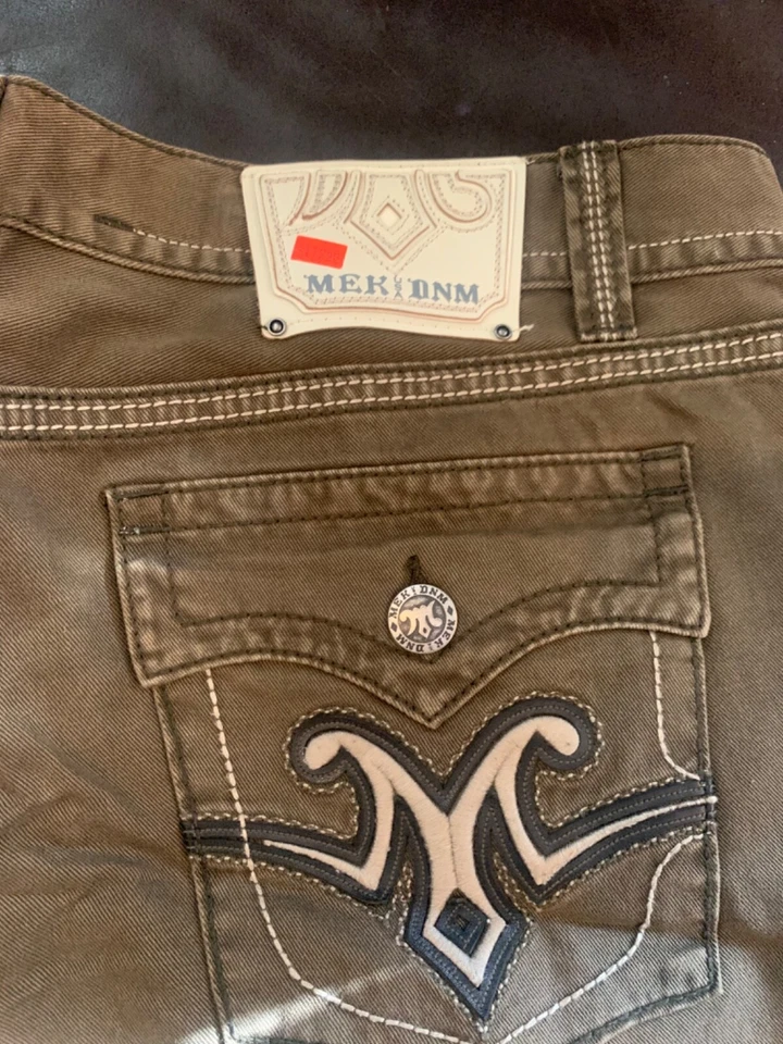 MEK DNM Brown denim jeans Leeds Straight 44W 34L - Image 3 of 4