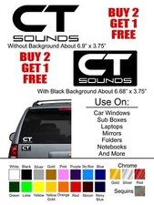 CT Sounds Car Audio Vinyl Decal Sticker Car Bumper Sub Box Window More