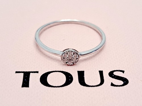 Anillo Tous en oro blanco 18 kt y diamantes talla brillante color H/SI1