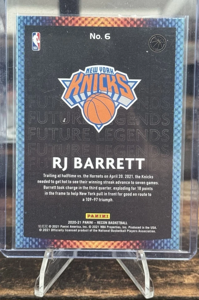 2020-21 Panini Recon Future Legends RJ Barrett #6! - Image 2 of 2