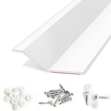 Garage Door Seal Top and Sides, 40 FT Universal TPE Weather Stripping Trim We...