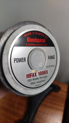 Pair of Vintage Goodmans HIFAX 100HX Horn Tweeters * 100W * Includes cross-overs - Picture 14 of 15